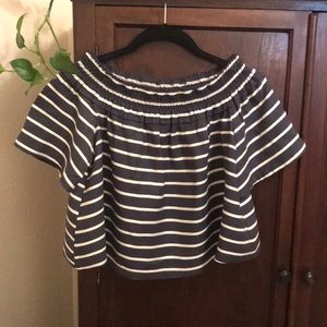 Topshop Off Shoulder Crop Top Size 4
